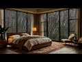 cozy bedroom ambiance with heavy rain perfect to sleep | studying | relaxing - cozy Bedroom rain