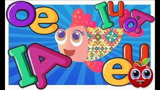 agrupar vocales canción infantil aeiou- videos educativos en español para niños preescolar newtoon