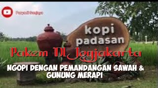 Ngopi dengan pemandangan sawah dan Gunung Merapi #Jogja Istimewa