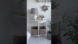 New England modern farmhouse and coastal White furniture - Cape Ann white console table