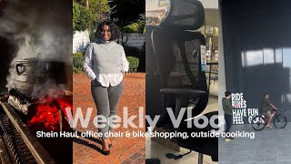 Weekly Vlog | Outside fire Cooking, city makoti era, Mini Shein Haul, Office chair & bike shopping