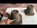 Idea of making cement flower pots - Garden design ideas - Making A Pot Like Wood