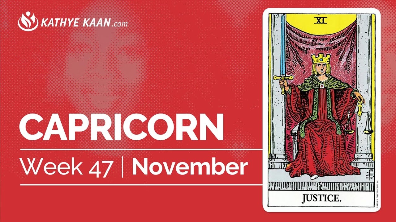 CAPRICORN Weekly Reading Psychic Tarot Horoscope NOVEMBER 18 24