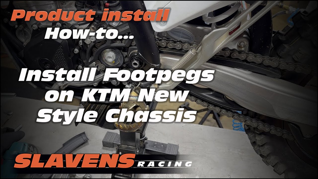 Howto Install Footpegs on KTM New Style Chassis YouTube