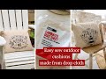 Easy sew outdoor cushion from drop cloth (no zips) &amp; painting my chairs
