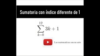 Sumatoria con indice diferente de 1 Sumatoria con indice diferente de 1