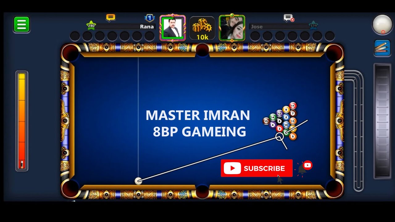 GamePlay 8 ball pool by MASTER IMRAN 8BP - YouTube