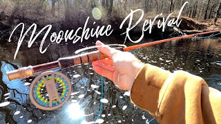 Moonshine Rod Co. The Revival Series 3wt FLY FISHING Panfish: AMAZING Glass  Fly Rod! 