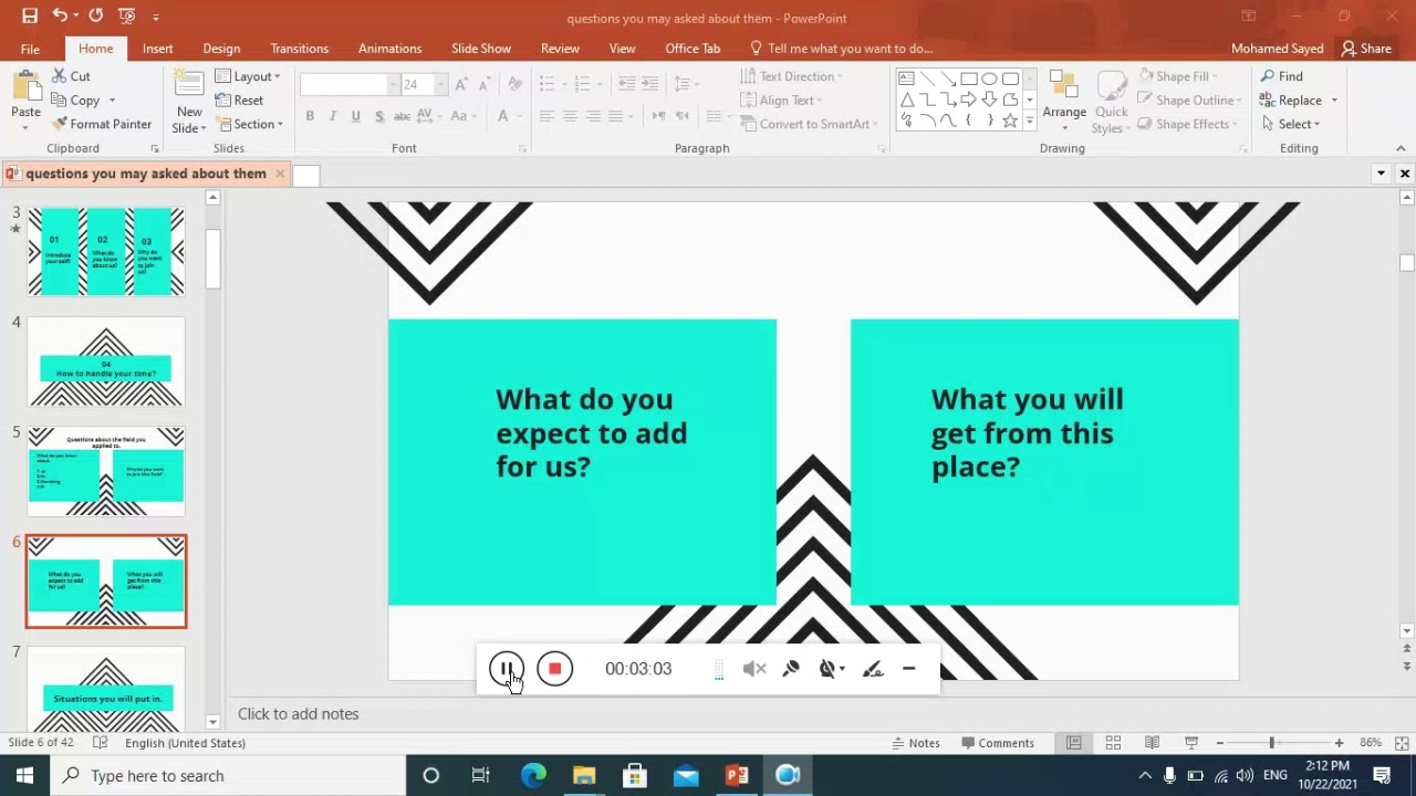 student activity interview