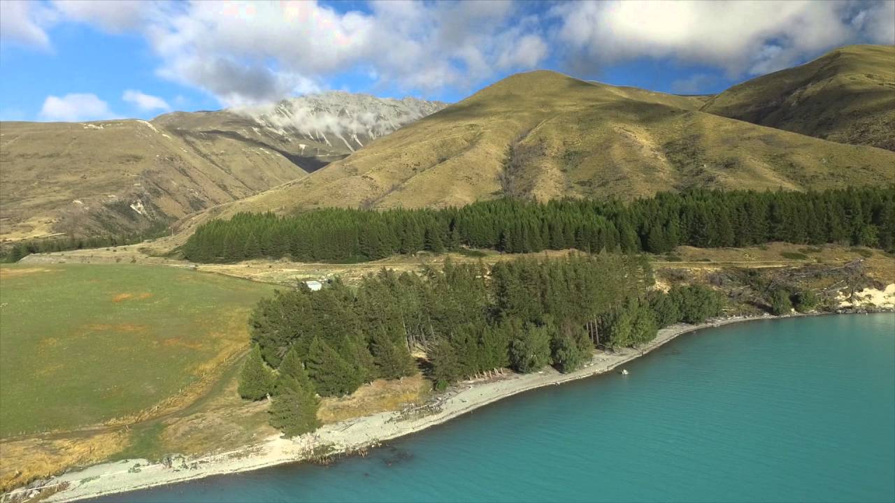 linz austria Drone footage of Lake Pukaki, April 2016