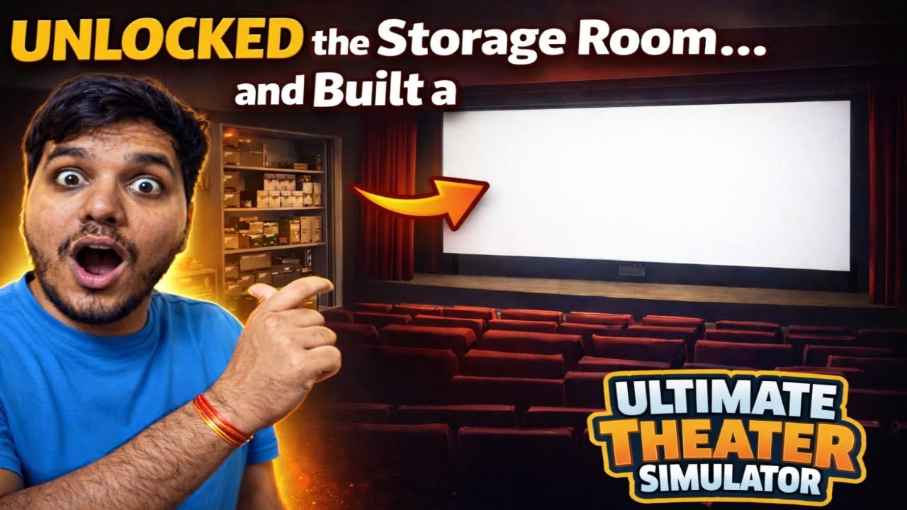 I UNLOCKED the Storage Room… and Built a NEW THEATRE SCREEN 😱 | Ultimate Theater Simulator Part:- 3