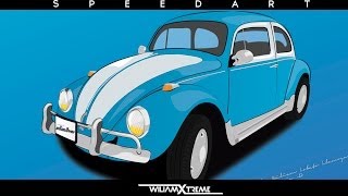 SPEED ART : Car vector Father's day - Vector carro para el día del Padre