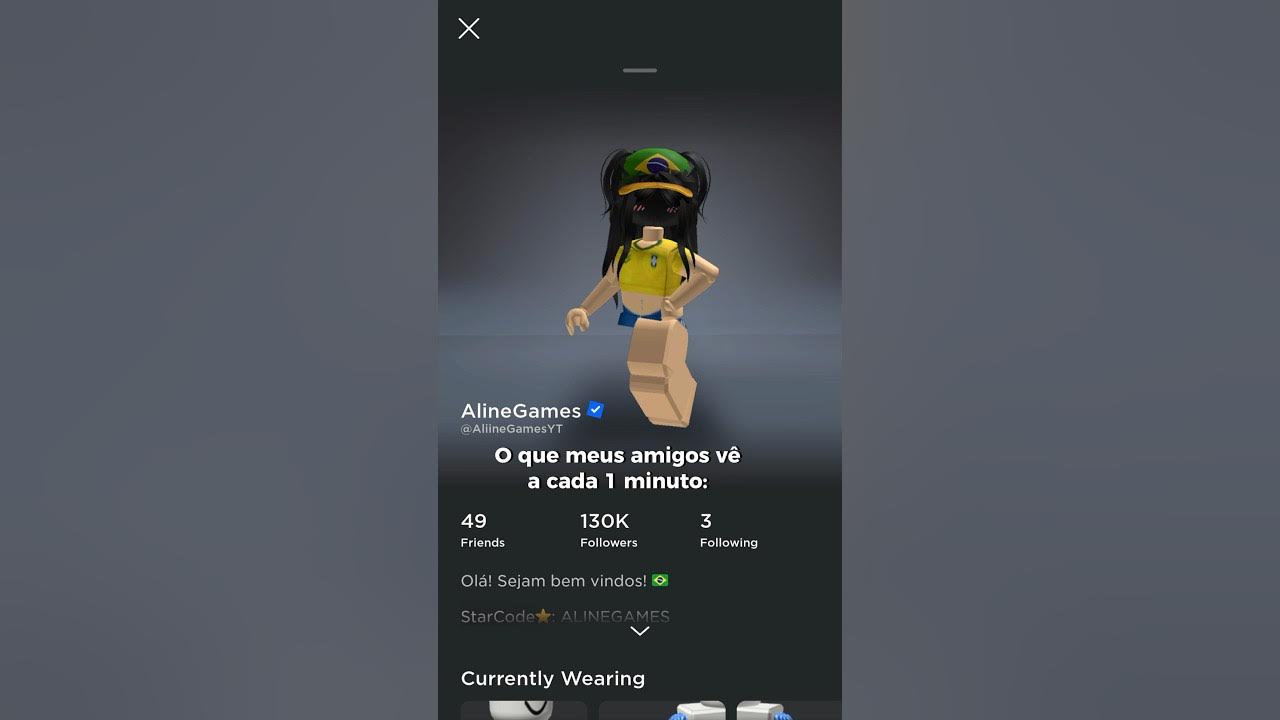 Esse é o meu perfil no Roblox!!!