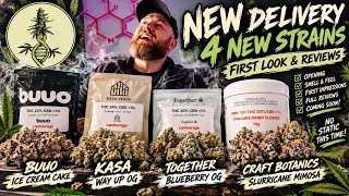 FIRST VIEW REVIEWS 👀 NEW DELIVERY! 4 NEW STRAINS TO OPEN & TEST