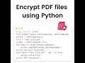 Encrypt PDF Files Using Python