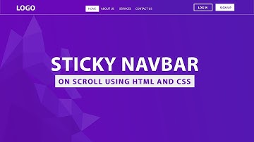 Sticky Navigation Bar On Scroll Using HTML and CSS| Fixed Navbar on Scroll