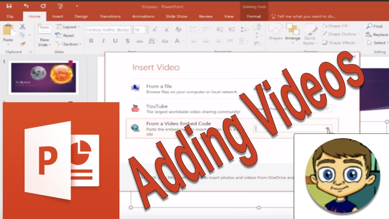 powerpoint presentation with video clips