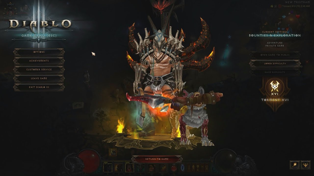 Diablo 3 Season 37 GR Push GR 130 Rank 2 Para 960 Frenzy Barb!!!!!SSF
