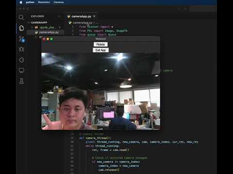 USB Camera App Demo Of Rotation Flip Image | python code