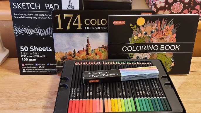 174 Colors Professional Colored Pencils Coloring Book Sketch Pad Artists  Drawing