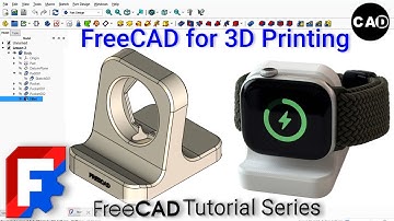 FreeCAD voor 3D-printen – Project 02 van 40 | Oplaadstandaard voor smartwatches | Stapsgewijze ha...