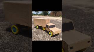 Mini RC Jeep car with Truck 2 in 1 toys cardboard DIY home Creative build