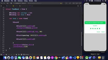Feedback With Ratings Bar Using SwiftUI - Feedback Form Using SwiftUI - SwiftUI Tutorial