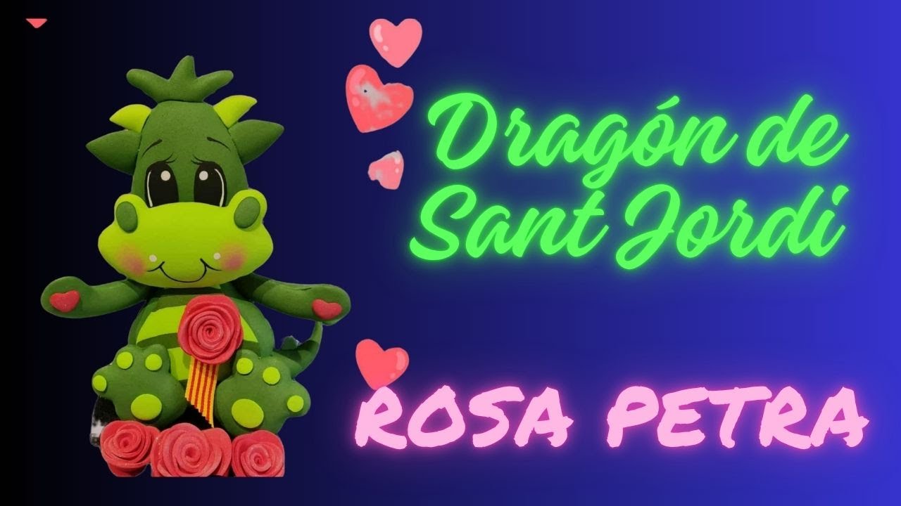 Dragón de Sant Jordi en 2D en Foamy ✂️💫 | Manualidad Fácil con Rosa Petra