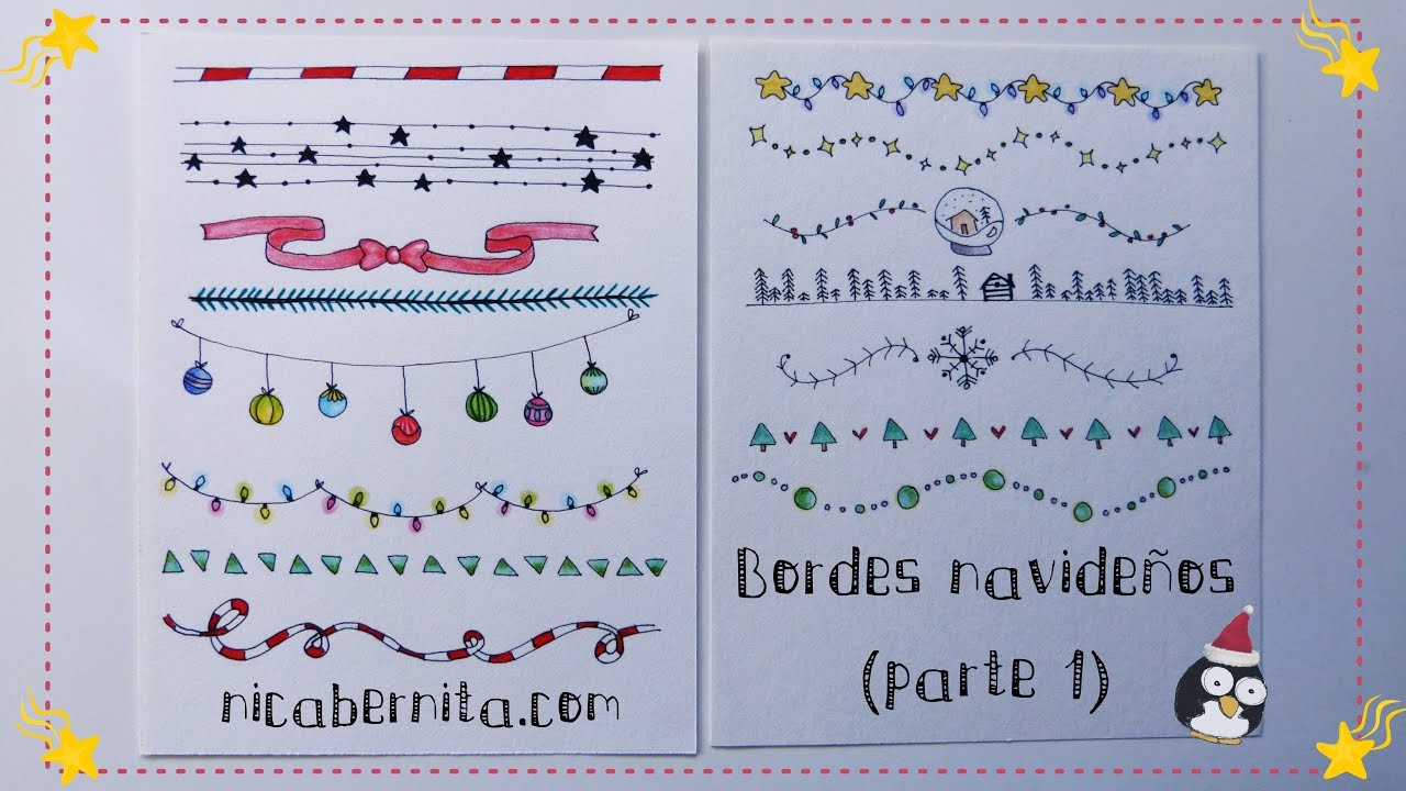 MÁRGENES para cuadernos y BORDES para cartas con dibujos navideños (1) *  Nica Bernita - thptnganamst.edu.vn