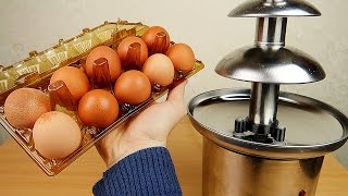 Сырые яйца и сгущенка в шоколадном фонтане! alex boyko Сырые яйца и сгущенка в шоколадном фонтане! alex boyko