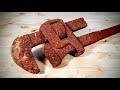 Extremely Rusty Pipe Wrench (Stillson Romanian ) Cool Restoration