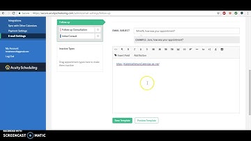 Acuity Scheduling: Follow-up Visit Reminder