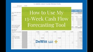 How to Use My 13 Week Cash Flow Forecasting Tool
