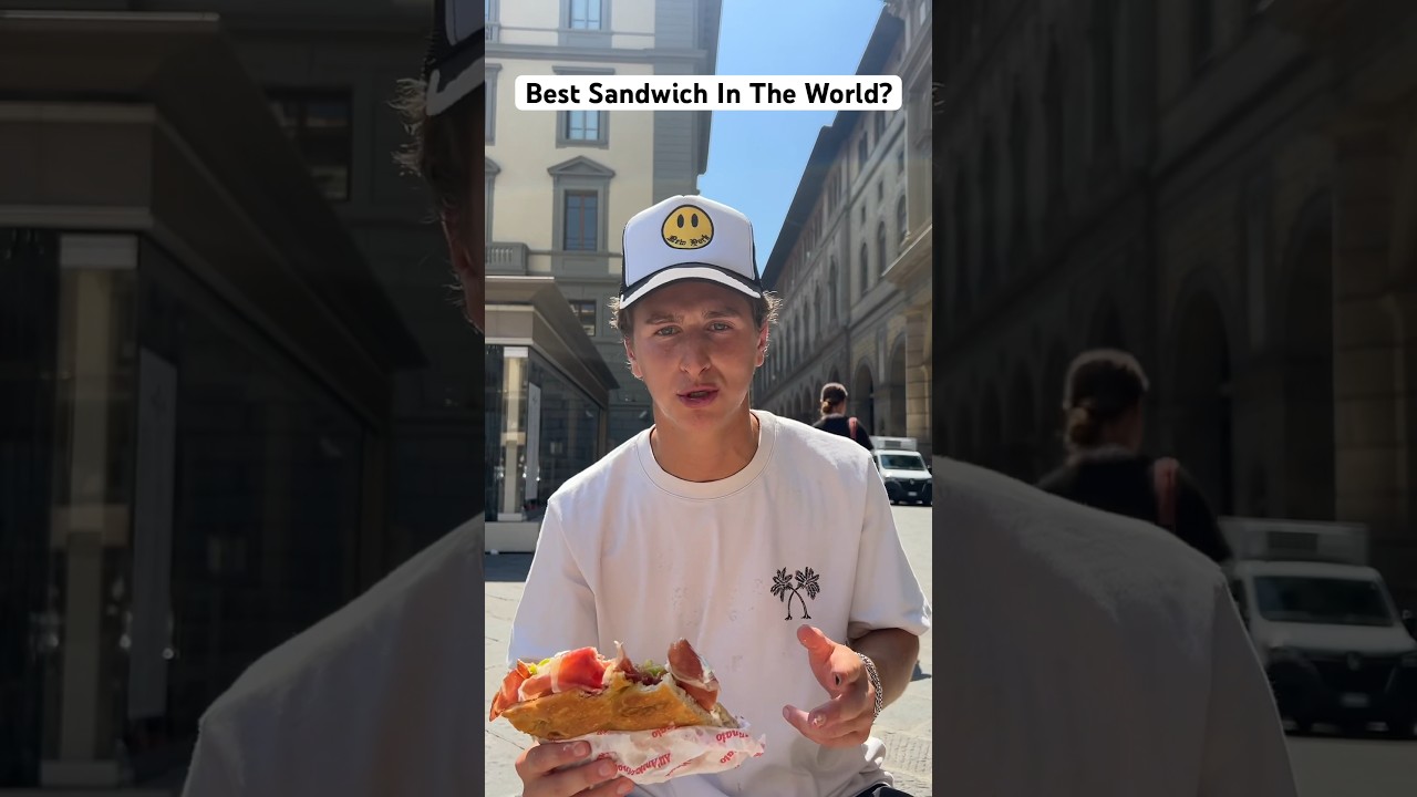 Trying the most viral sandwich in Florence PT. 2 #food #italy #mukbang