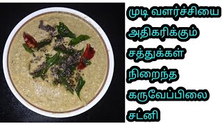 கறிவேப்பிலை சட்னி இப்படி செஞ்சு பாருங்க/curry leaves chutney receipe in Tamil