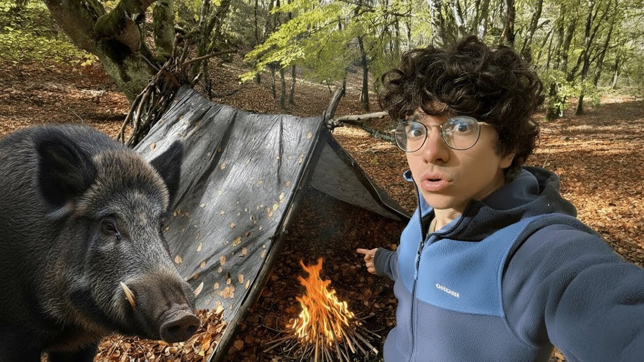 Construí un REFUGIO DE SUPERVIVENCIA en este BOSQUE ENCANTADO 😟