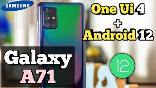 Galaxy A71 One Ui 4 & Android 12 Update || Galaxy A71 New Update