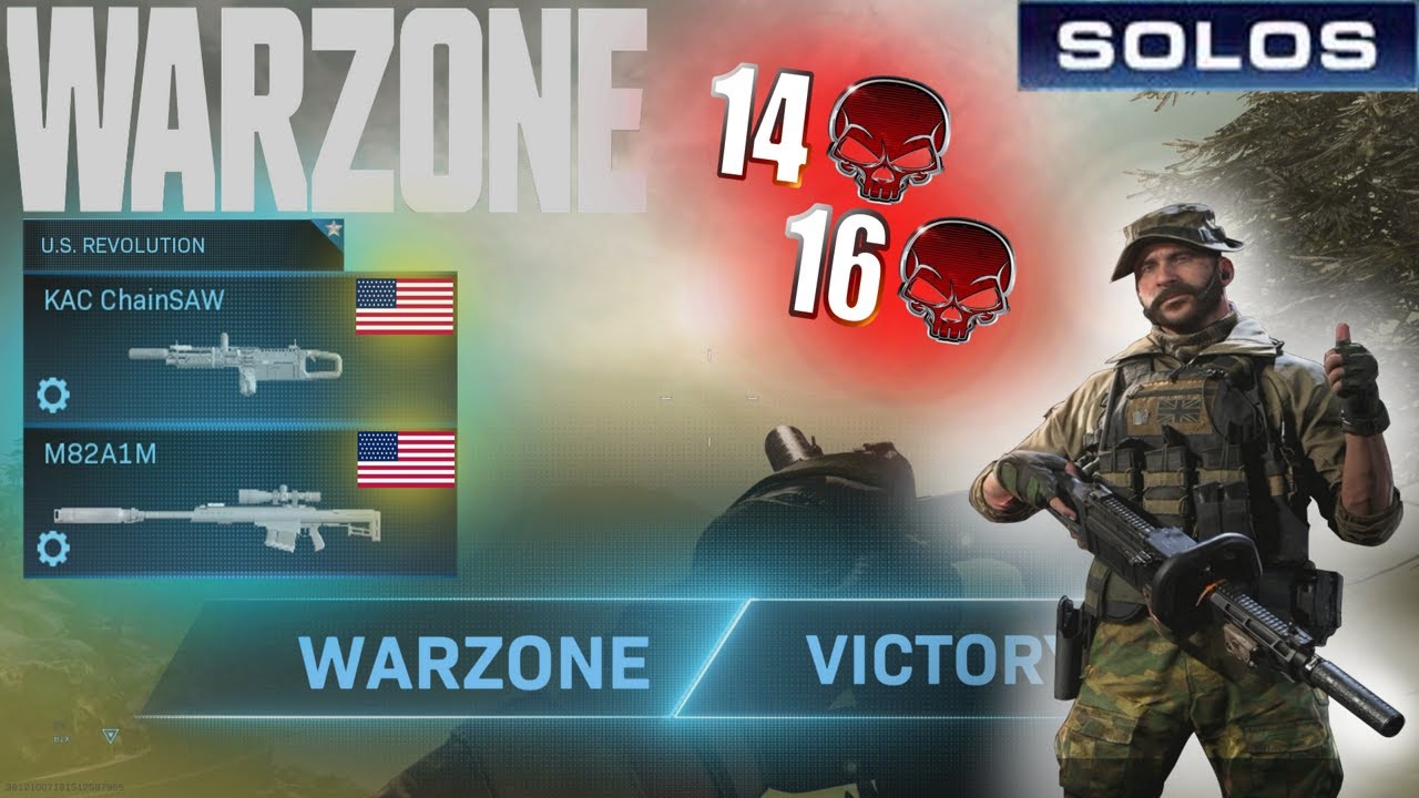 Call of Duty Warzone Solos - KAC ChainSAW (FiNN LMG) & M82A1M (Rytec AMR) Loadout Gameplay