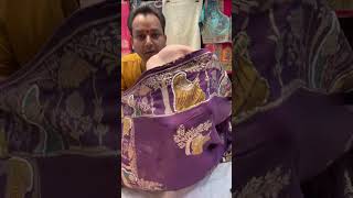 new latest pure dola silk partywear soft saree with hand work #partywearsaree #theladyfashion screenshot 1