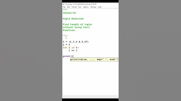 find length of tuple without using len function #shorts #python #coding #pythontricks #pythontuple