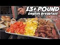 Massive 10,000 Calorie English Breakfast Challenge! 13.5LB (6.2KG) + HOME WORKOUT
