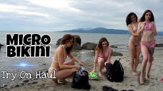 Bikini Beach Try On Haul L Tiny/ Micro Bikinis L Duo Bikini Try On Haul