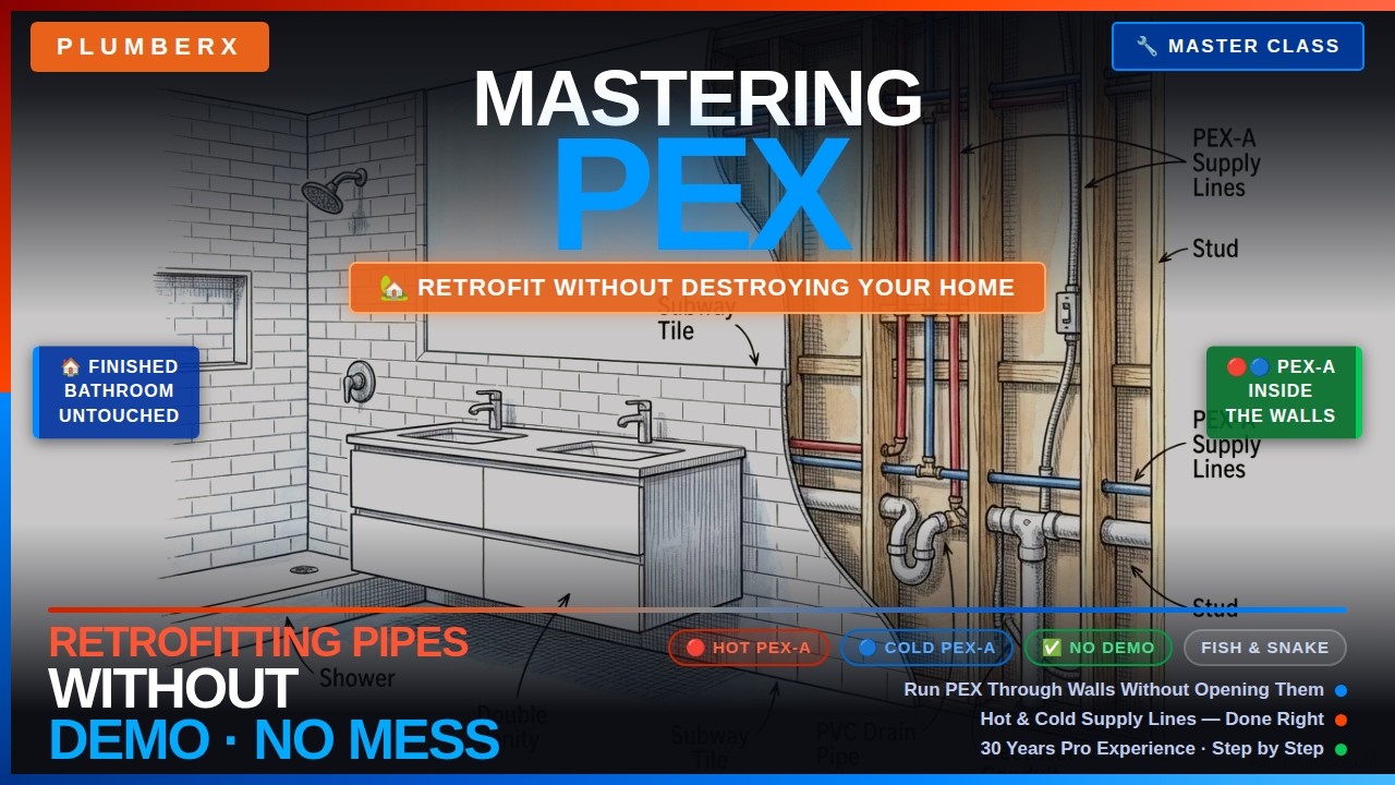 Mastering PEX Retrofitting Pipes Without Destroying Your Home - YouTube