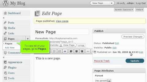 How to manage pages in WordPress