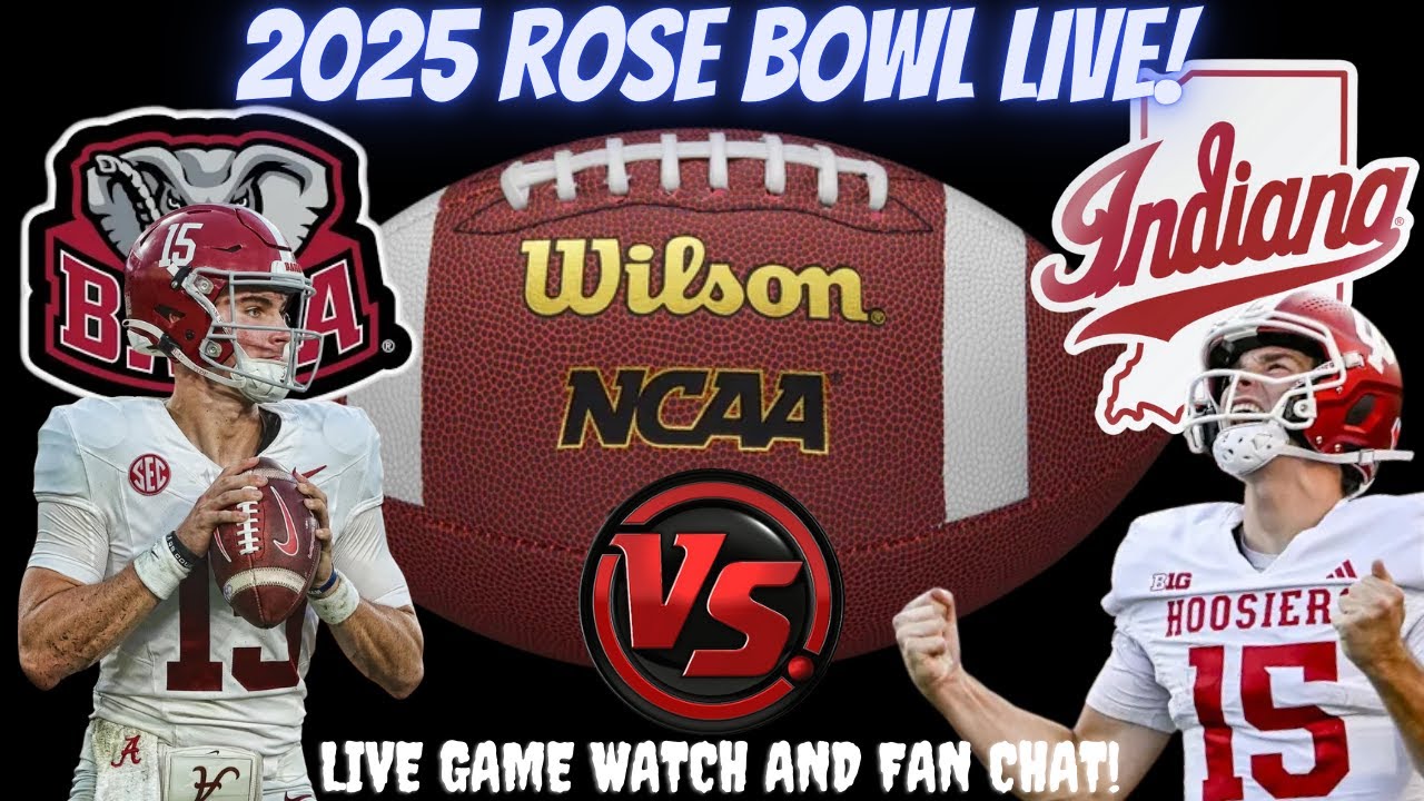 Alabama vs Indiana 🔴LIVE CFB Watch 2025 Rose Bowl 🏈 Play By Play ...