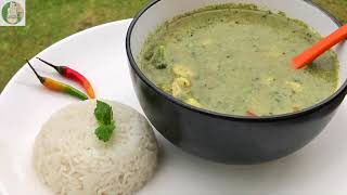 Green Thai Curry recipe No Onion No Garlic - How to make Green Thai Curry At home - Sattvik Kitchen
