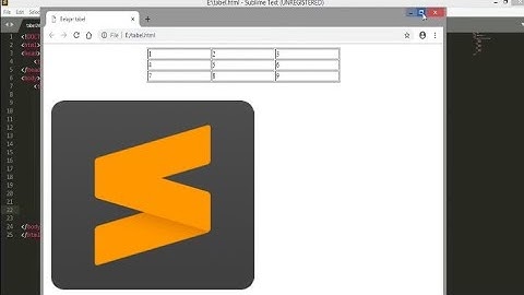 Cara membuat tabel di web dengan menggunakan sublime text  3