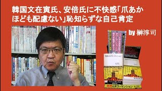 韓国文在寅氏、安倍氏に不快感「爪あかほども配慮ない」恥知らずな自己肯定　by榊淳司