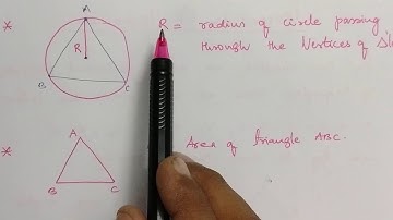 kp sir properties of triangles introduction and problem to find r,  r1,  r2, r3, R