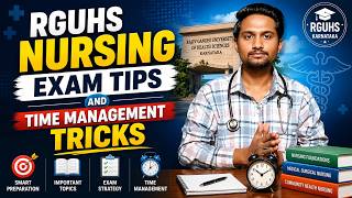 RGUHS Nursing Exam Tips And Tricks 2026 For Bsc Nursing 1st Sem Karnataka